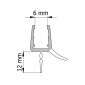 Schulte Wasserabweisprofil Dichtlippe gebogen für 4-teilige Rundduschen 6 mm Bild 2