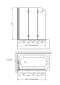 Schulte Schulte Hamburg Badewannenaufsatz Milchglas 3 teilig 140x125 cm Bild 5