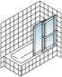 Schulte Schulte Badewannenaufsatz Kiel Glas 2 teilig 140x70-118 cm alunatur Bild 5