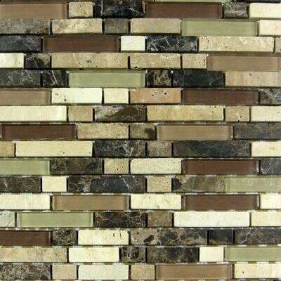 Natursteine Adler Duschmeister Fliesen AMBIENTE Line Mosaik, beige, 30 x 30 cm