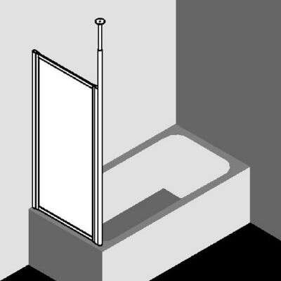 Kermi Kermi Vario 2000 Seitenwand für Badewannenfaltwand Kunstglas