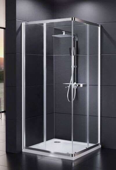 DuOC Dusar Eckeinstieg Economy Neo Schiebetür Dusche 75/80/90 cm, 185 cm hoch