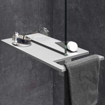 Hüppe Hüppe Select+ Shower Board geklemmt silber matt