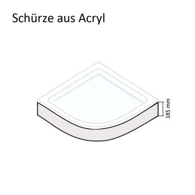 Schulte Schulte Schürze für Schulte F Classic für Runddusche, Radius 550, 80 x 80 cm