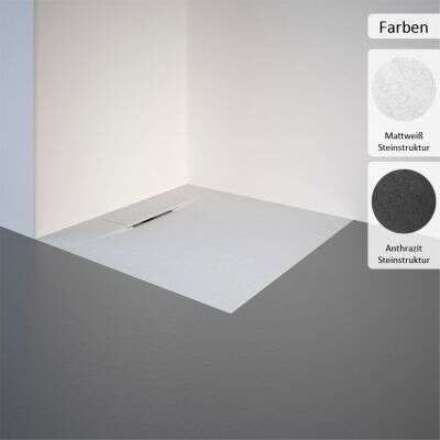 Schulte Schulte Duschwanne DWM-Tec Quadrat mit Steinstruktur