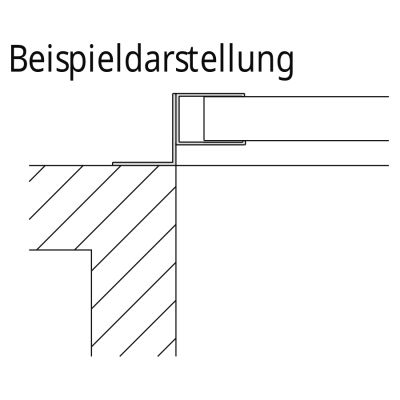 Kermi Kermi Pega Wandanschlussprofil für Mauervorsprung mit Bearbeitung in Helioshold Metallic