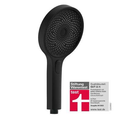 Schütte Schütte SAMOA RAIN Handbrause, Schwarz matt Wasserspar Duschkopf