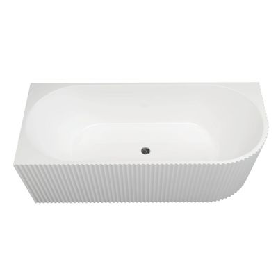 DM-San Duschmeister Badewanne Sano 704 weiß gewellt 170 x 80 cm links