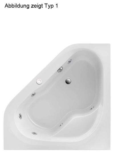 Ottofond Ottofond Whirlpool Eckbadewanne Ancona 135 x 135