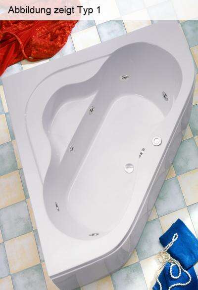 Ottofond Ottofond Whirlpool Eckbadewanne Lucia 140 x 140