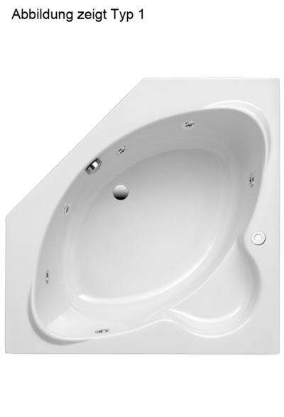 Ottofond Ottofond Whirlpool Eckbadewanne Miami 125 x 125