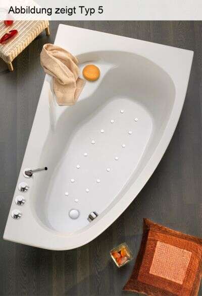 Ottofond Ottofond Whirlpool Raumsparbadewanne Loredana A 175 x 110