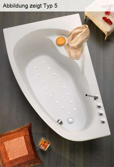 Ottofond Ottofond Whirlpool Raumsparbadewanne Loredana B 175 x 110