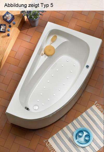 Ottofond Ottofond Whirlpool Raumsparbadewanne Marina A 160 x 90