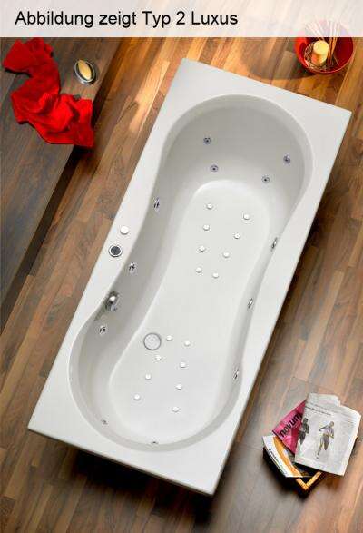 Ottofond Ottofond Whirlpool Rechteckbadewanne Delphi 180 x 80