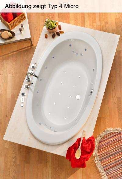 Ottofond Ottofond Whirlpool Ovale Badewanne Gomera 180 x 96