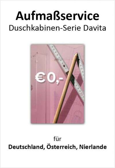 Schulte Schulte Aufmaßservice Duschkabinen-Serie Davita (für D, AT, NL)