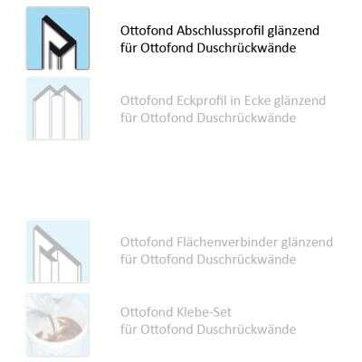 Ottofond Ottofond Abschlussprofil glänzend für Ottofond Duschrückwände