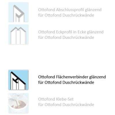 Ottofond Ottofond Flächenverbinder glänzend für Ottofond Duschrückwände