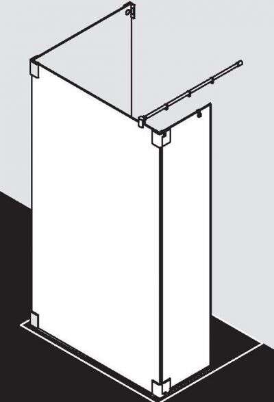 Kermi Kermi Pasa Seitenwand für Duschwand mit Flügel