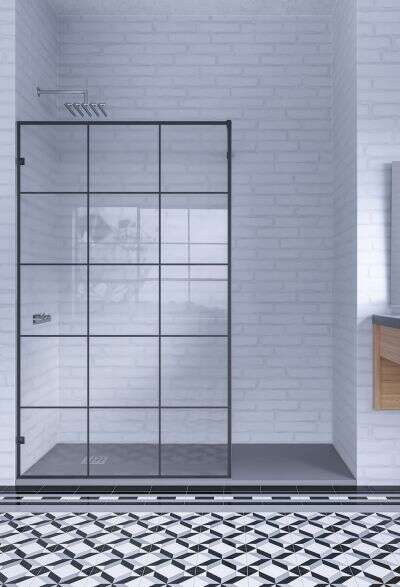 Doccia Doccia Nazca Walk-In Dusche Industrial Look Duschwand alleinstehend