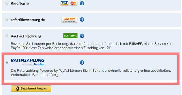 Ratenzahlung bei Duschmeister powered by PayPal ...