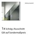 Aufpreis Schrägschnitt für Seitenwand in Echtglas (gilt auf Sondermaßpreis)